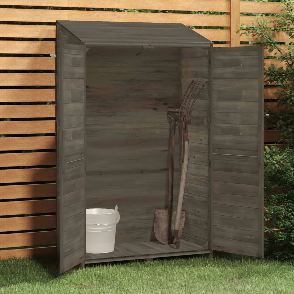 Abri de jardin 0.53m² - Cabane de jardin - Remise de jardin Anthracite 102x52x174,5cm Bois de sapin solide MP668 MAISON CHIC - Image 3