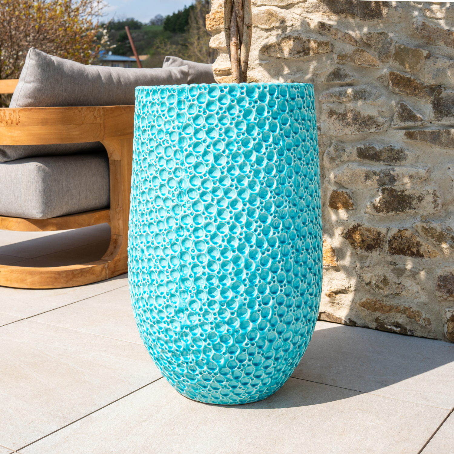 Pot PARIS 39x63cm turquoise - Image 2