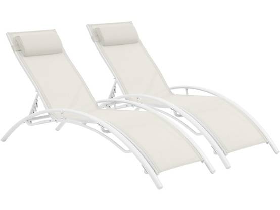 Habitat Et Jardin - Bain De Soleil En Aluminium "beauty" - Phoenix - Ecru - Lot De 2 -habitat Et Jardin - Image 1