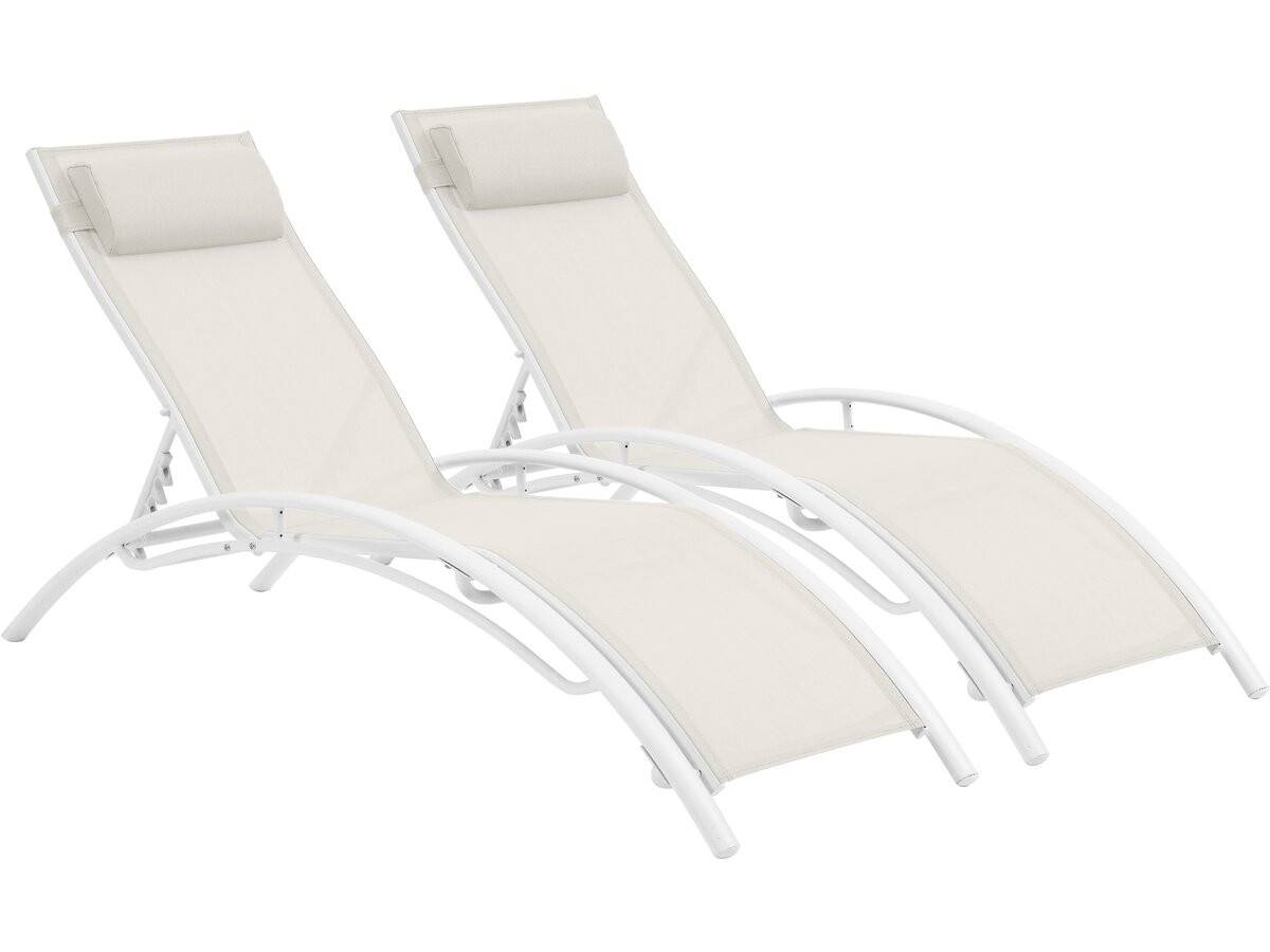 Habitat Et Jardin - Bain De Soleil En Aluminium "beauty" - Phoenix - Ecru - Lot De 2 -habitat Et Jardin - Image 1