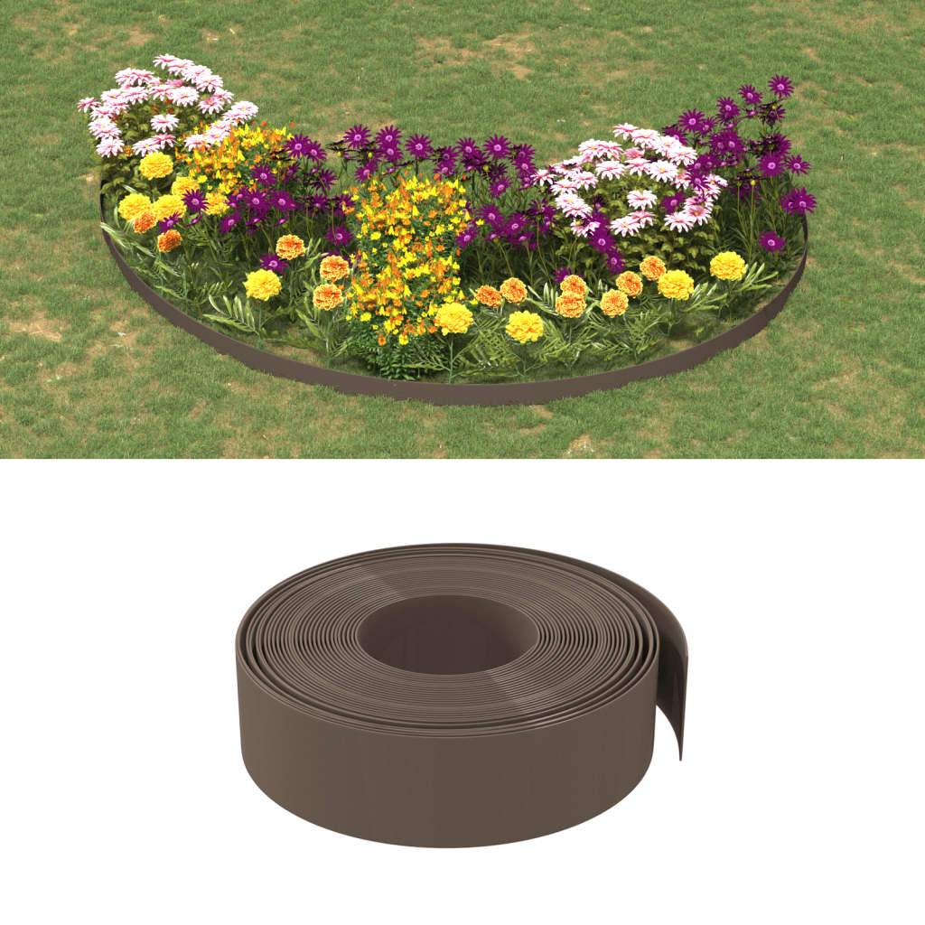 Maison Chic - Bordure de jardin - Limite de jardin - Parterre marron 10 m 15 cm polyéthylène - Image 2