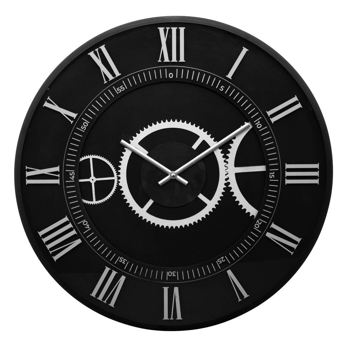 Atmosphera - Horloge mécanique "Kerian" D57cm noir - Atmosphera Créateur d'intérieur - Imagen 1