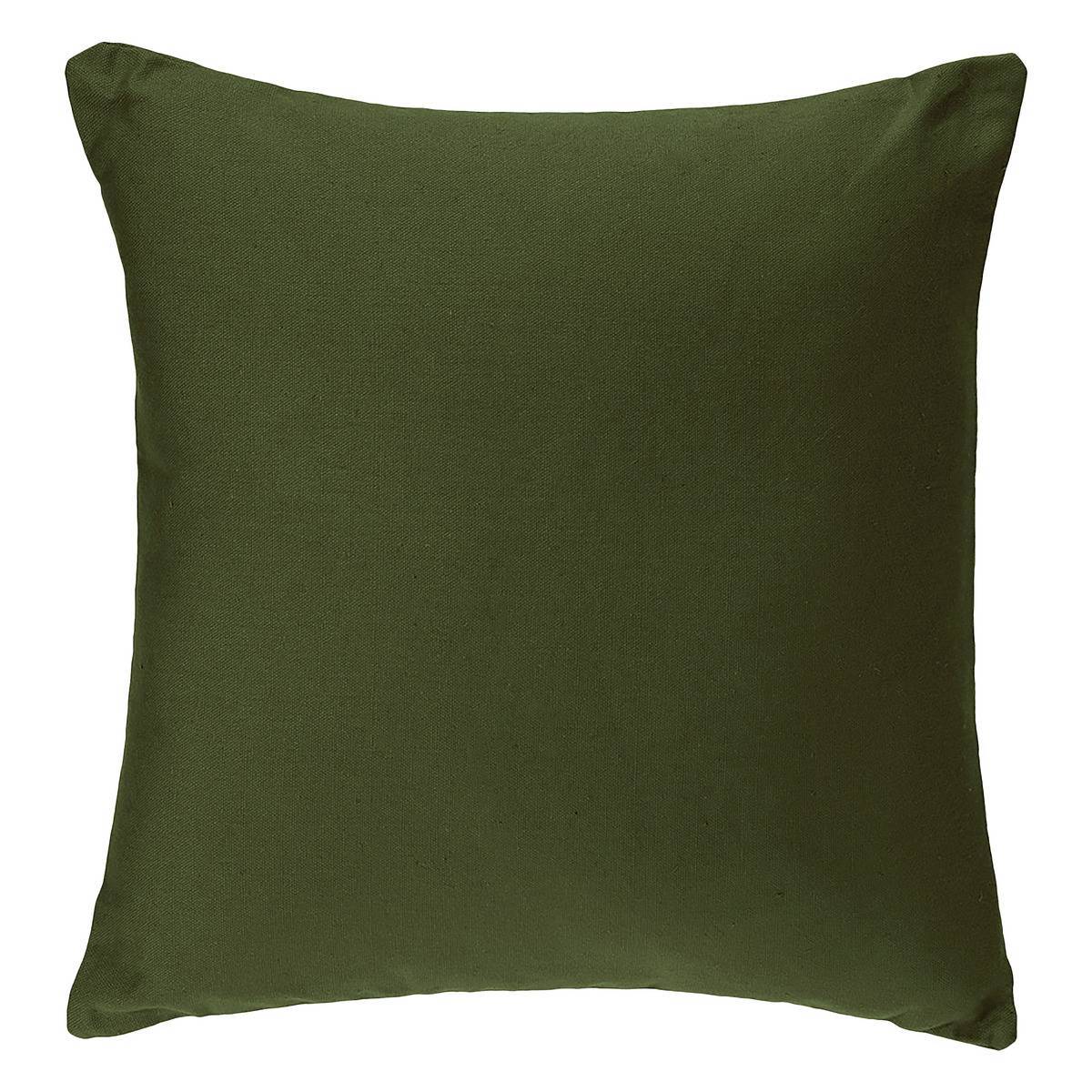 Atmosphera - Coussin déhoussable coton vert kaki 38x38cm - Atmosphera Créateur d'intérieur - Imagen 1