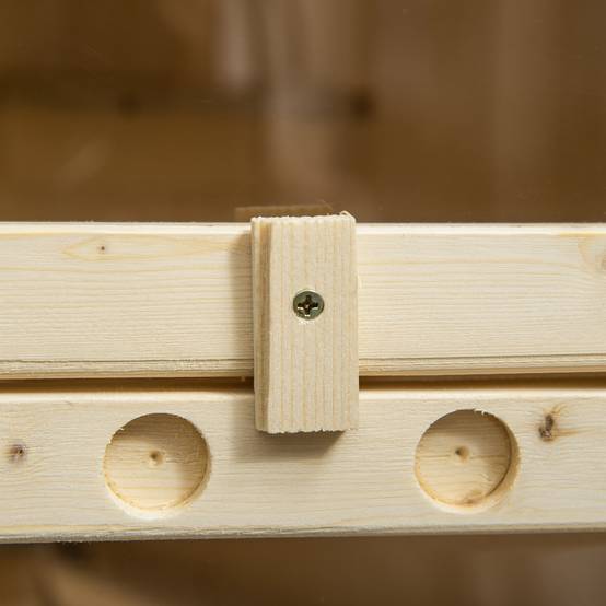 Cage en bois pour hamsters 5 étages avec toit grillagé, rampes, 60x40x120 cm, naturel - Image 9