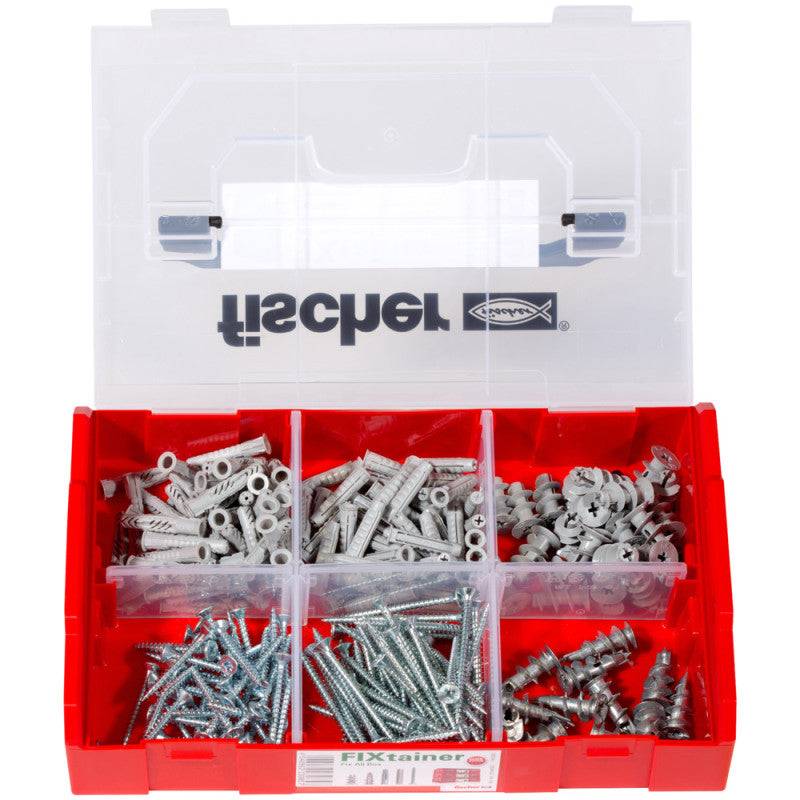 Fischer - Boîte modulable FIXtainer tous matériaux FISCHER 534092 avec 240 chevilles UX, SX et GK avec vis Fischer - Imagen 1