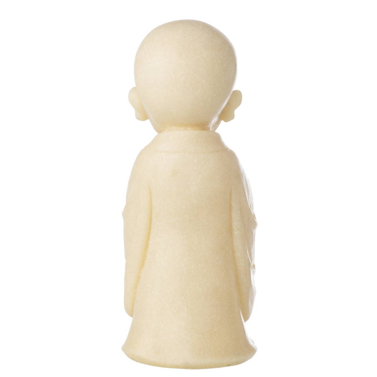 J-Line - Statuette Déco Moine Priant "Bodhi" 32cm Jaune - Image 3
