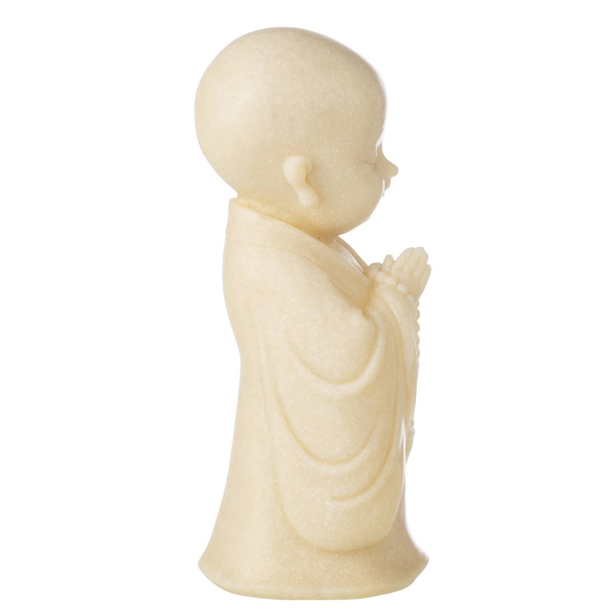 J-Line - Statuette Déco Moine Priant "Bodhi" 32cm Jaune - Image 2