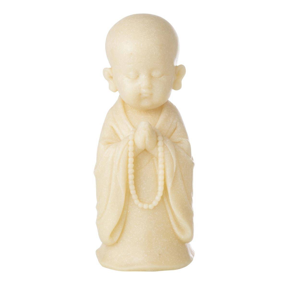 J-Line - Statuette Déco Moine Priant "Bodhi" 32cm Jaune