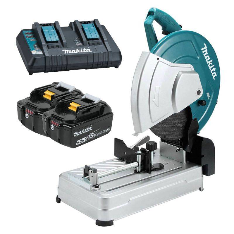 Makita - Tronçonneuse à métaux 355mm MAKITA DLW140PG2 - 2 batteries 6,0Ah + chargeur double Makita - Imagen 1