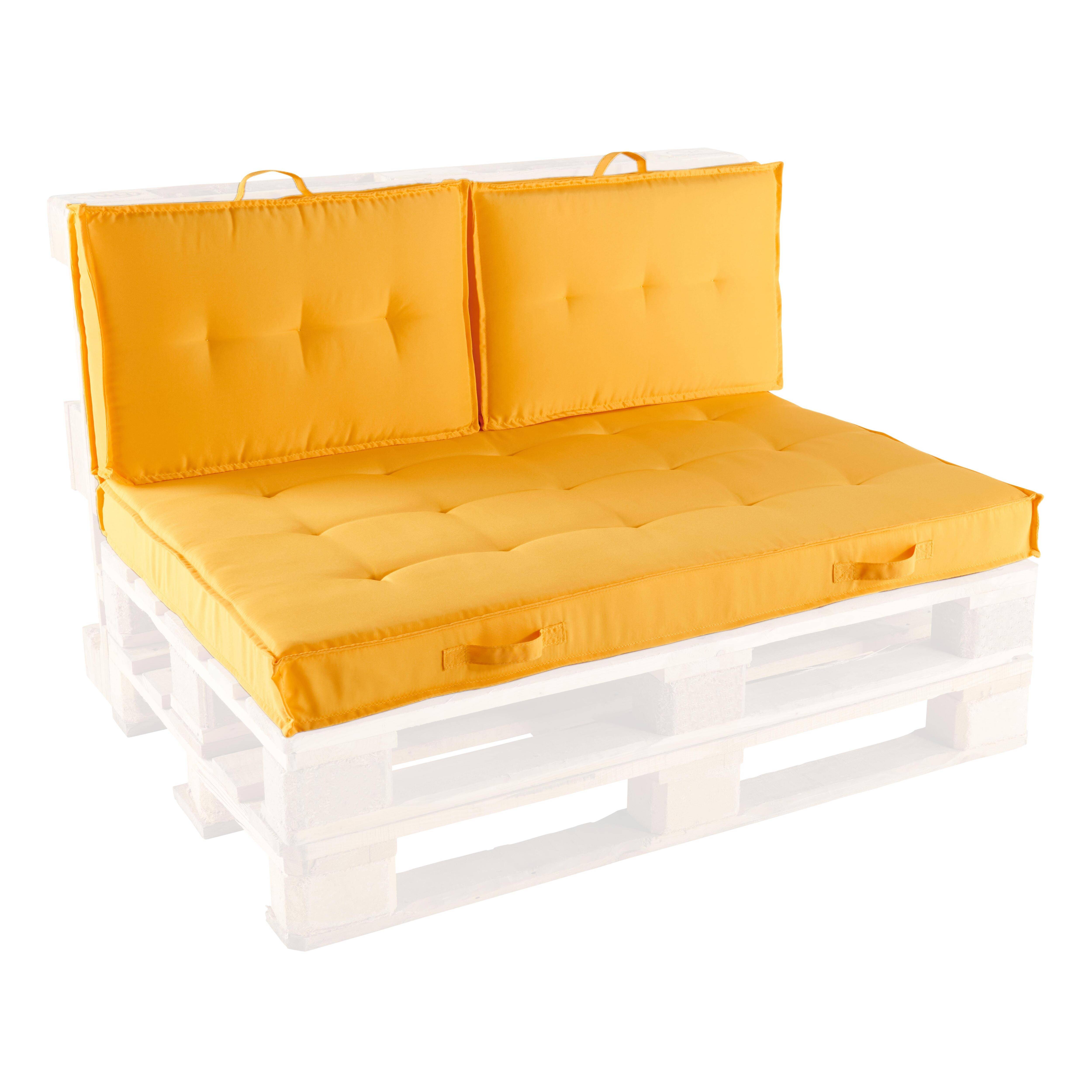 Oviala - Coussins pour palette matelassés jaune Cuzco - Oviala - Imagen 1