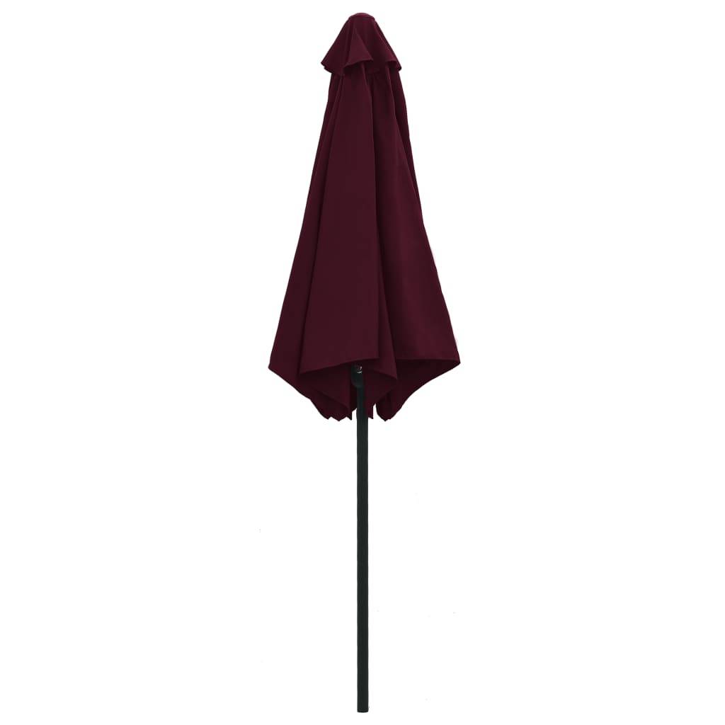 Helloshop26 - Parasol d'extérieur et mât en aluminium 270 x 246 cm bordeaux - Imagen 4