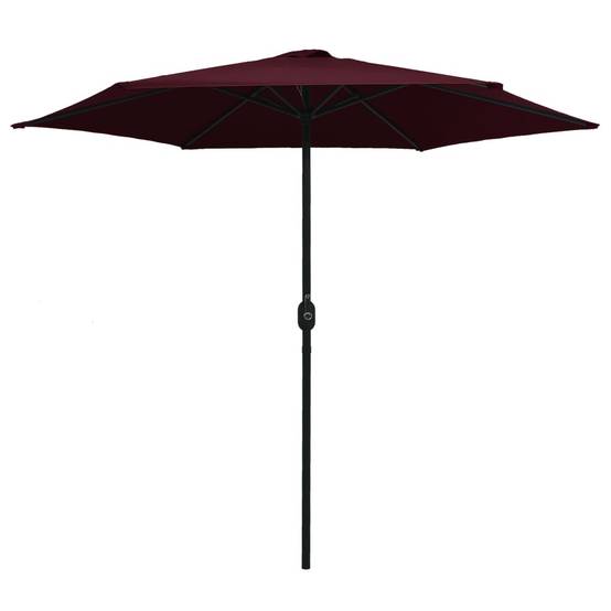 Helloshop26 - Parasol d'extérieur et mât en aluminium 270 x 246 cm bordeaux - Imagen 2