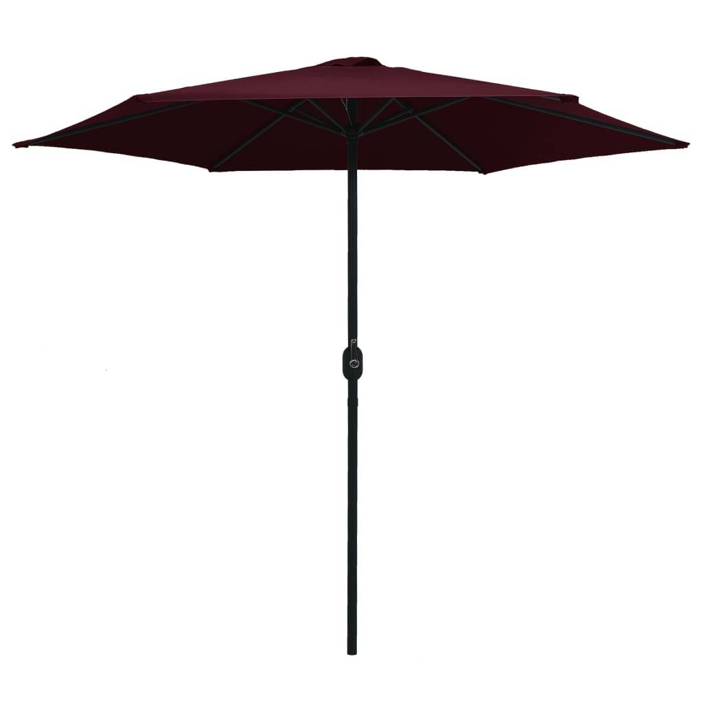 Helloshop26 - Parasol d'extérieur et mât en aluminium 270 x 246 cm bordeaux - Imagen 2
