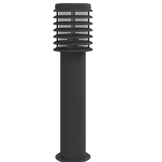 3 pcs Lampadaires de jardin - Lampadaires d'extérieur avec sortie noir acier inoxydable - Image 4