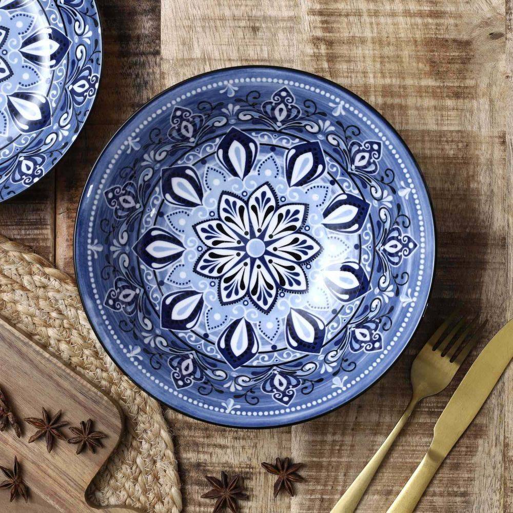 The Home Deco Factory - Saladier en porcelaine 21 cm Jaipur The Home Deco Factory - Imagen 2