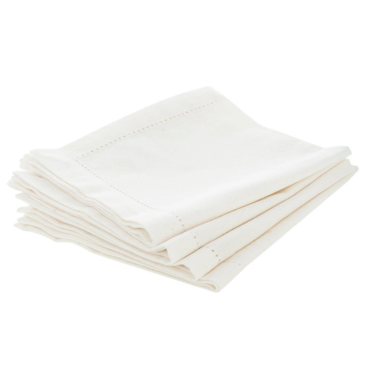 Atmosphera - Lot de 4 serviettes de table "Jane" blanc 40x40cm - Atmosphera Créateur d'intérieur - Image 1