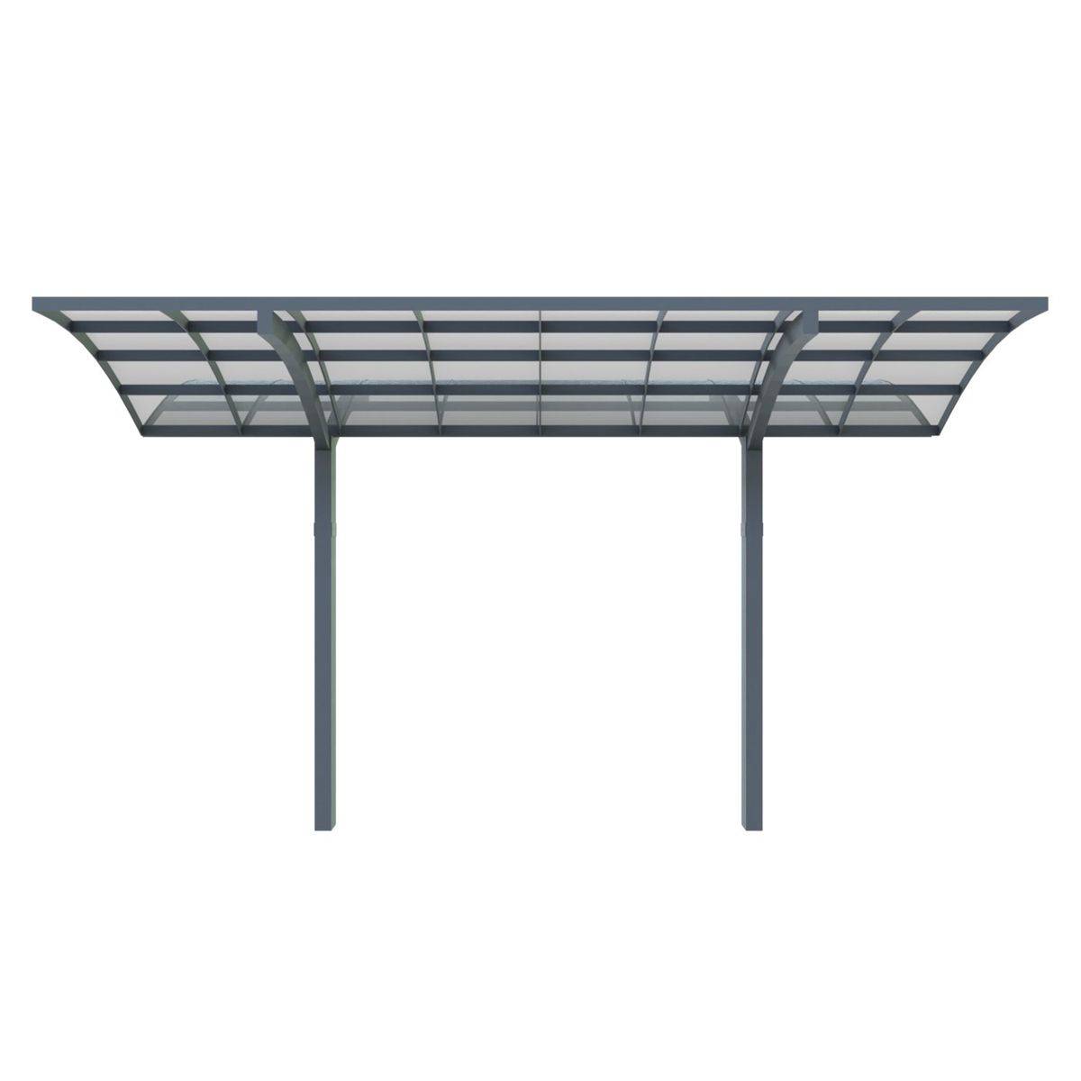 Direct Abris - Carport Aluminium Autoportant BOLTON - 500 x 300 - 1 Voiture - Toiture en Polycarbonate Traite Anti-UV - Image 5