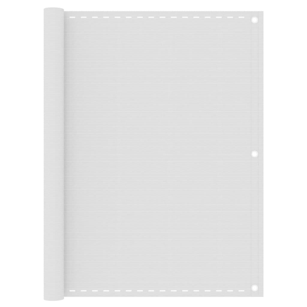 Helloshop26 - Écran de balcon brise pare vue protection confidentialité 120 x 600 cm PEHD blanc - Imagen 1