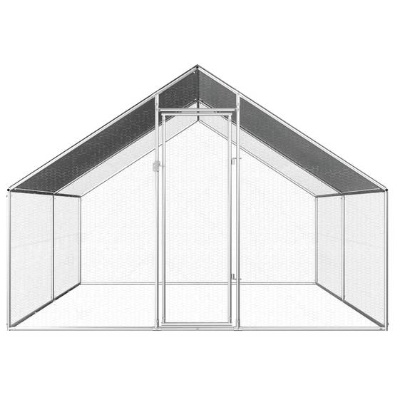 Poulailler d'extérieur 2,75 x 4 x 1,92 m acier galvanisé toit en PE - Image 2