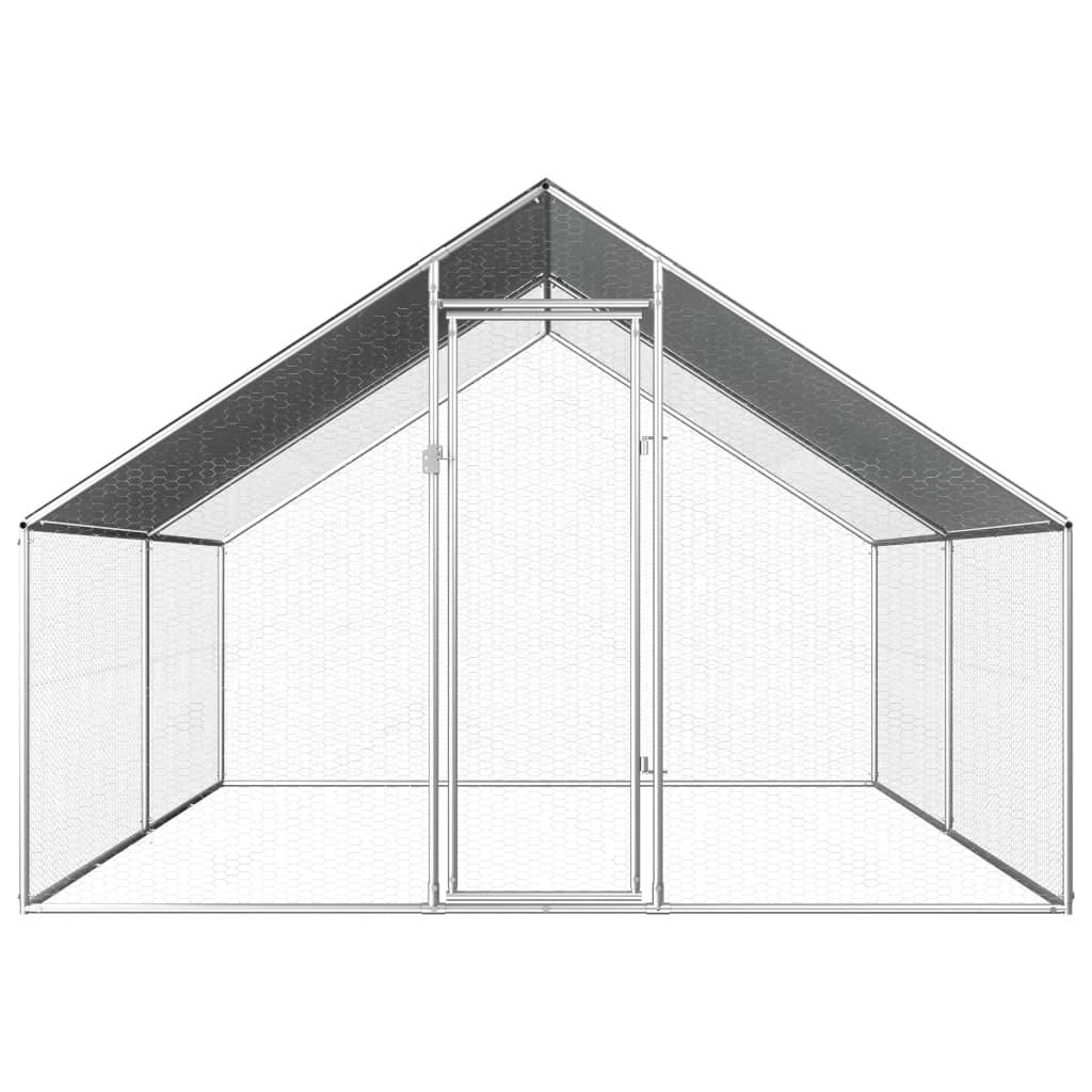 Poulailler d'extérieur 2,75 x 4 x 1,92 m acier galvanisé toit en PE - Image 2