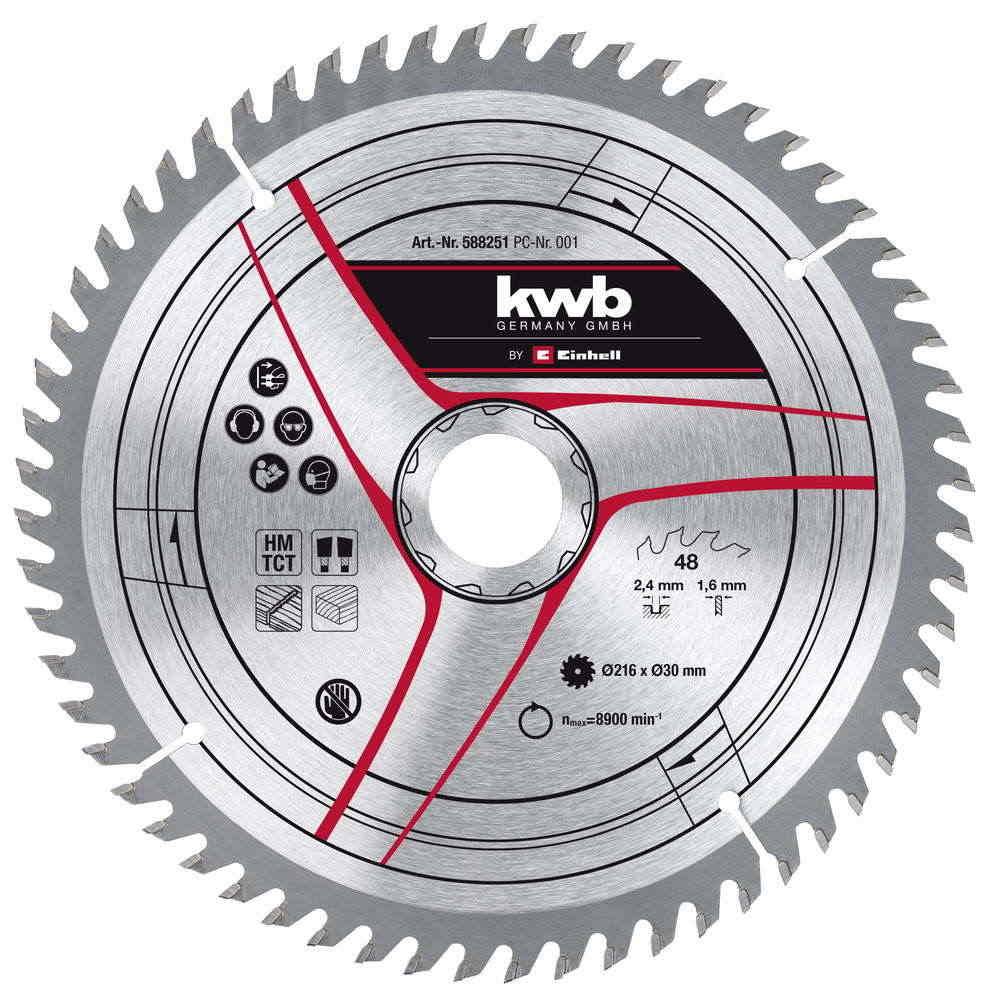Kwb By Einhell - Lame de scie 216x30x2,8mm 60 dents - Image 1