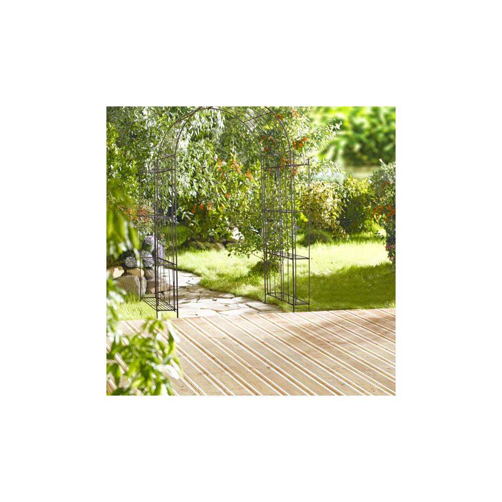 Aubry Gaspard - Arche de jardin pour plante grimpante en métal vieilli - Imagen 2