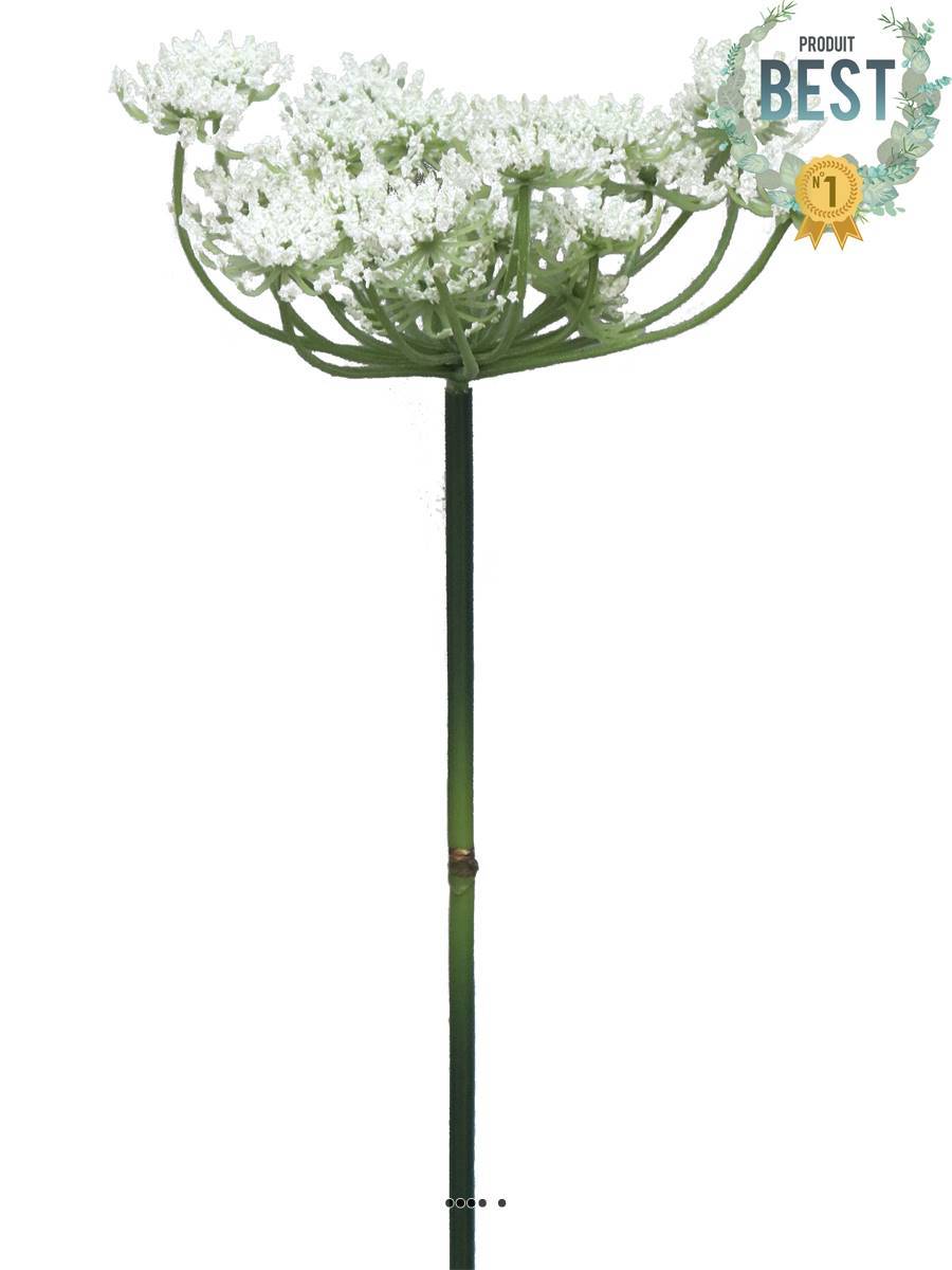 Artificielles - Fleur de carotte sauvage artificielle en tige, H 72 cm Crème - BEST - couleur: Crème - Imagen 1