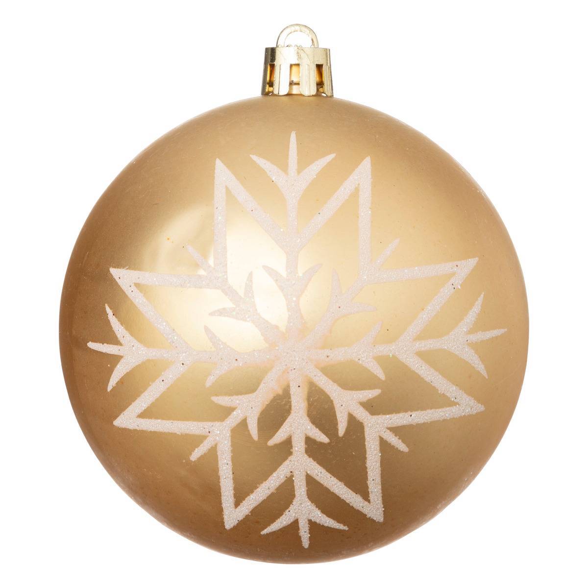 Fééric Lights & Christmas - Boules de Noël "Colorama de Noël" lot de 8 en plastique D8cm doré blanc - Atmosphera Créateur d'intérieur - Imagen 2