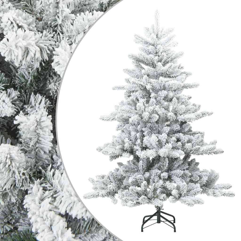 ComfortXL - Sapin de Noël Artificiel Blanc Effet Neige PVC pour Fêtes Intérieur 150 cm – ComfortXL Outdoor Living - Image 2