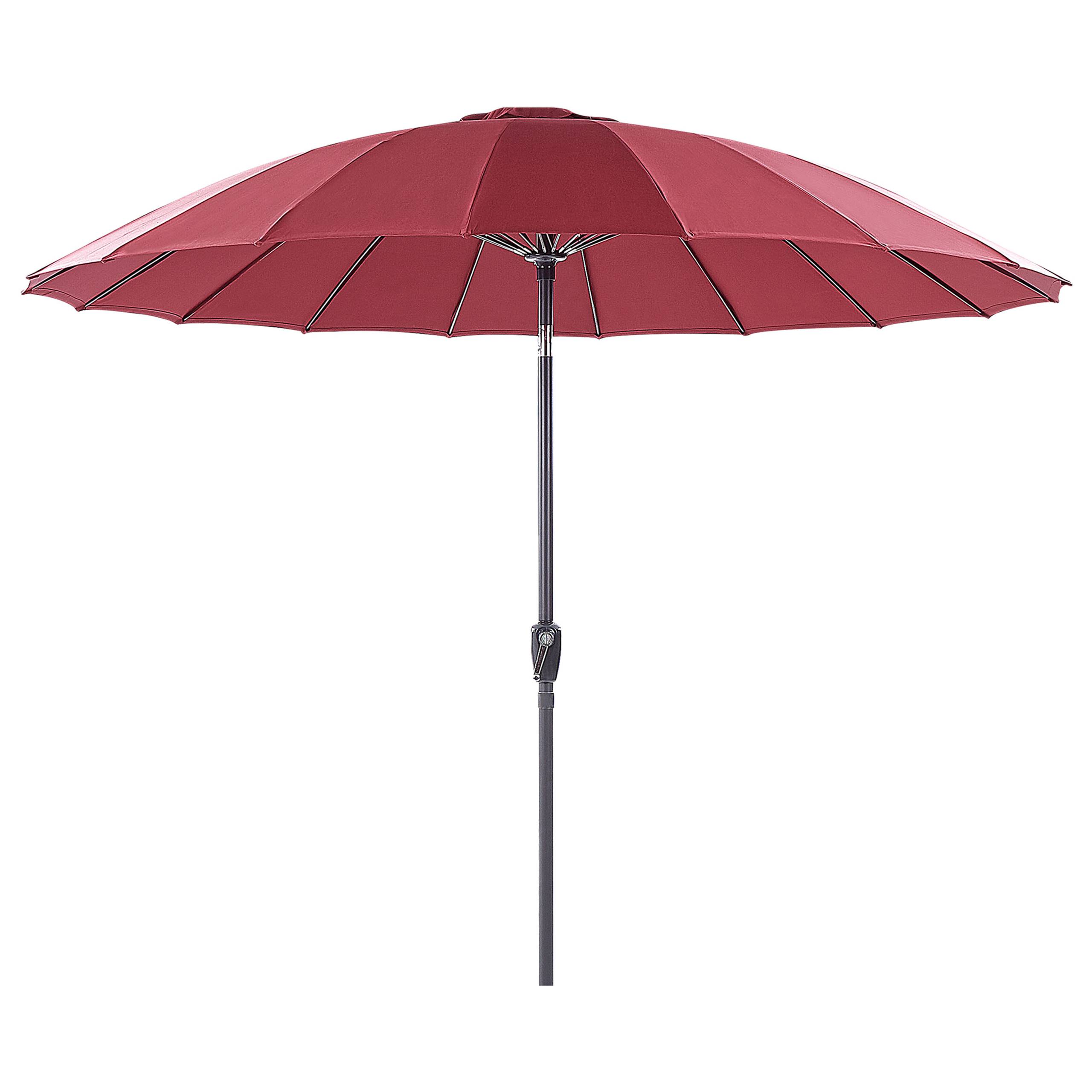 Beliani - Parasol droit Tissu Rouge foncé BAIA - Beliani - Imagen 2