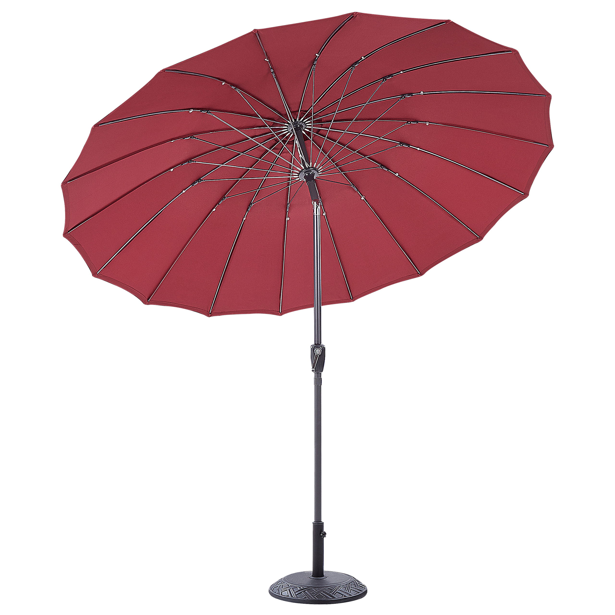Beliani - Parasol droit Tissu Rouge foncé BAIA - Beliani - Imagen 5