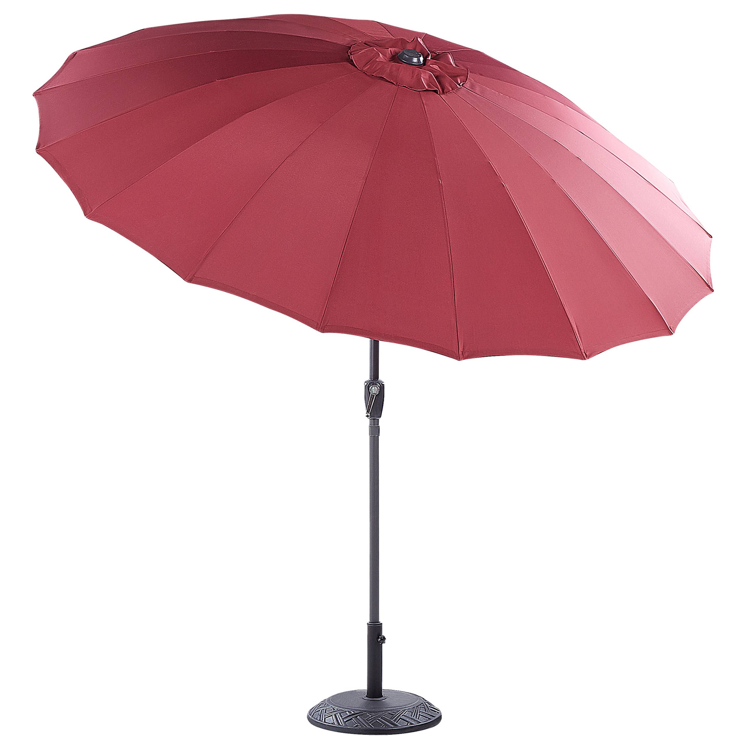 Beliani - Parasol droit Tissu Rouge foncé BAIA - Beliani - Imagen 4