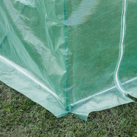 Bâche de rechange pour serre jardin PE protection anti-UV 6 fenêtres 3x2x2 m vert - ComfortXL Outdoor Living - Image 10