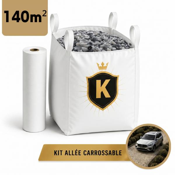 Kit allée carrossable Gravier Ice blue 8/12 - 140 m² - Image 1