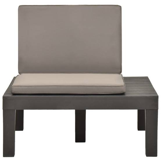 Chaise bois composite 2 places plastique anthracite 78 x 78 x 70 cm - Prolenta premium p3123.1