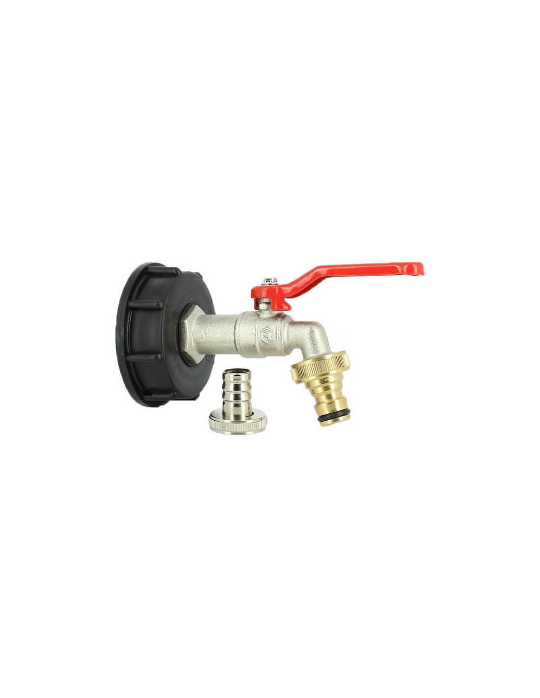 Raccord cuve eau S60X6 - Robinet ECO laiton 15 mm + Nez 20x27 - Imagen 1