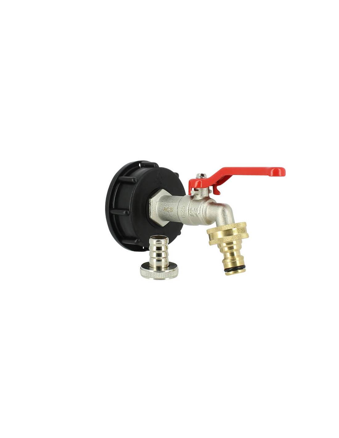 Raccord cuve eau S60X6 - Robinet ECO laiton 15 mm + Nez 20x27 - Imagen 3
