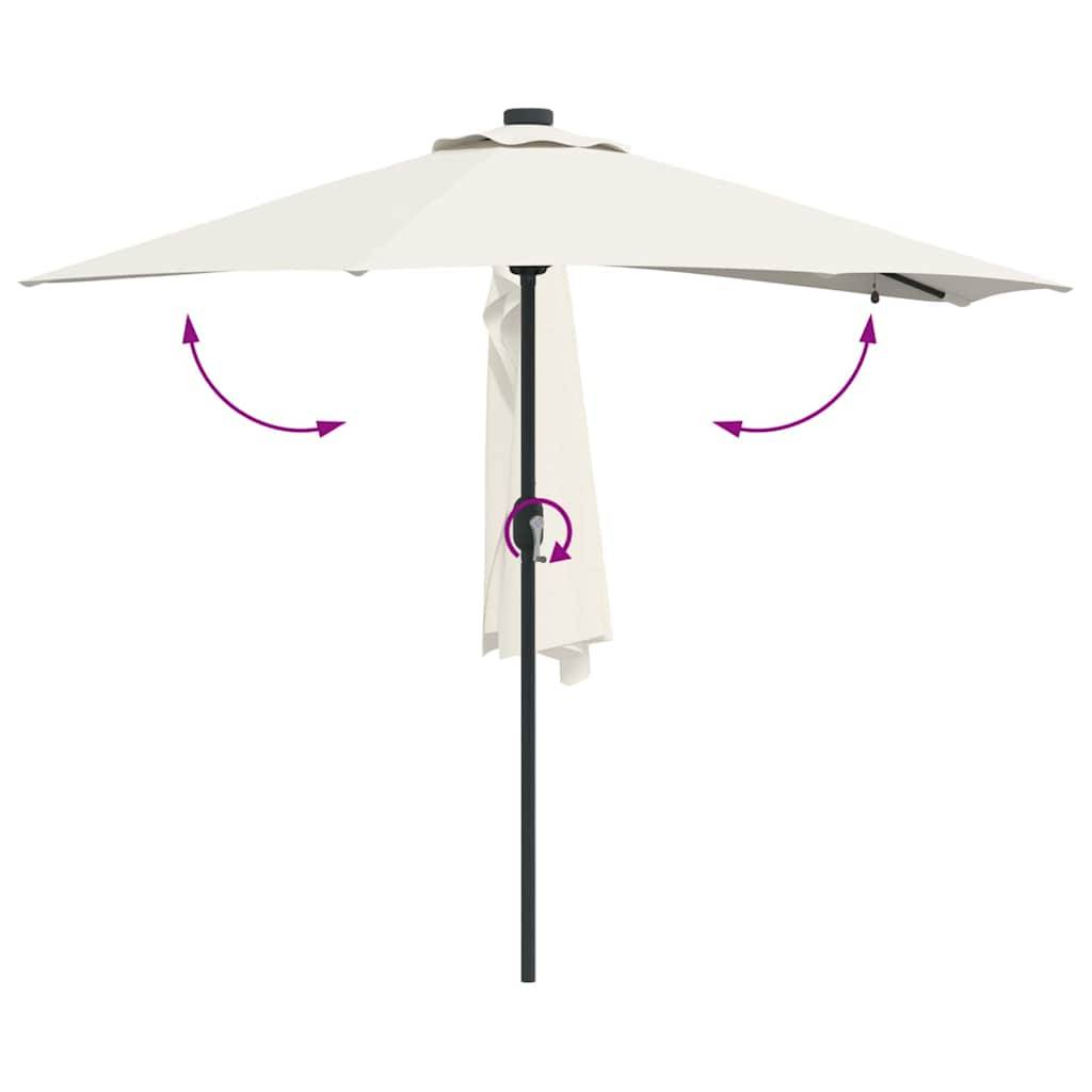 Parasol de jardin Polyester et Acier Sable 294 x 150 x 223 cm - PANGIVO - Image 5