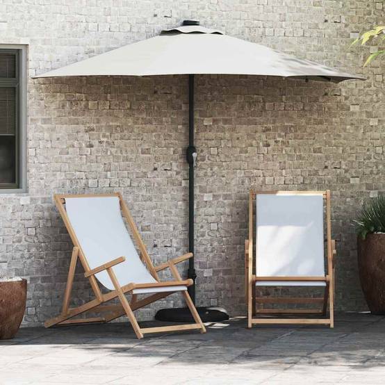 Parasol de jardin Polyester et Acier Sable 294 x 150 x 223 cm - PANGIVO - Image 1