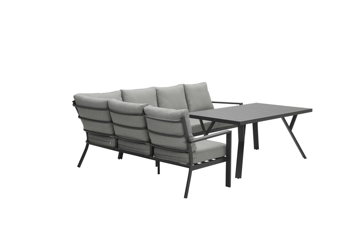 Garden Impressions - Salon de jardin Sergio 3 pcs G  noir charbon/ gris clair - Garden Impressions - Imagen 4