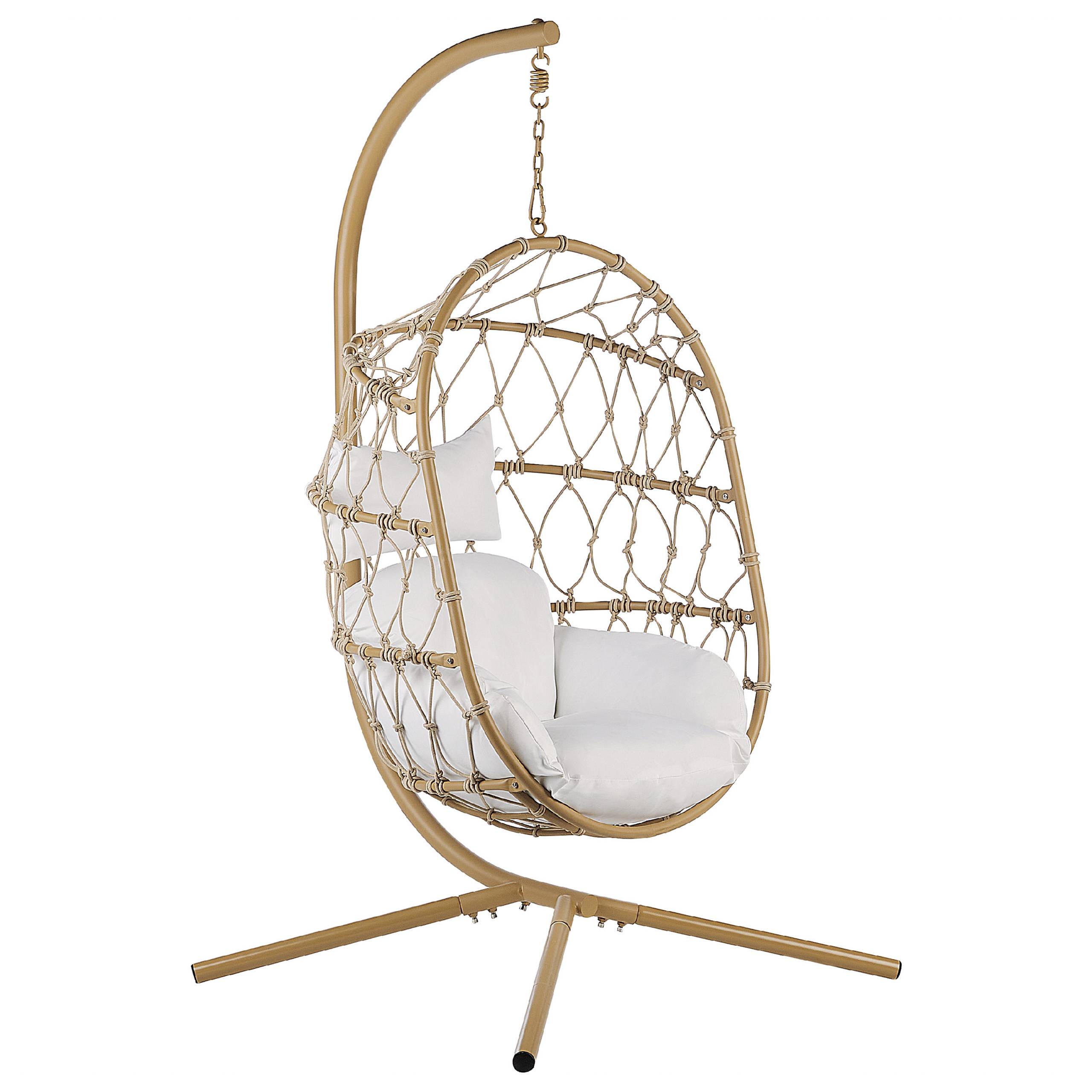 Beliani - Chaise porte-à-faux Tissu Beige ADRIA - 108x100x190- Beliani - Image 2