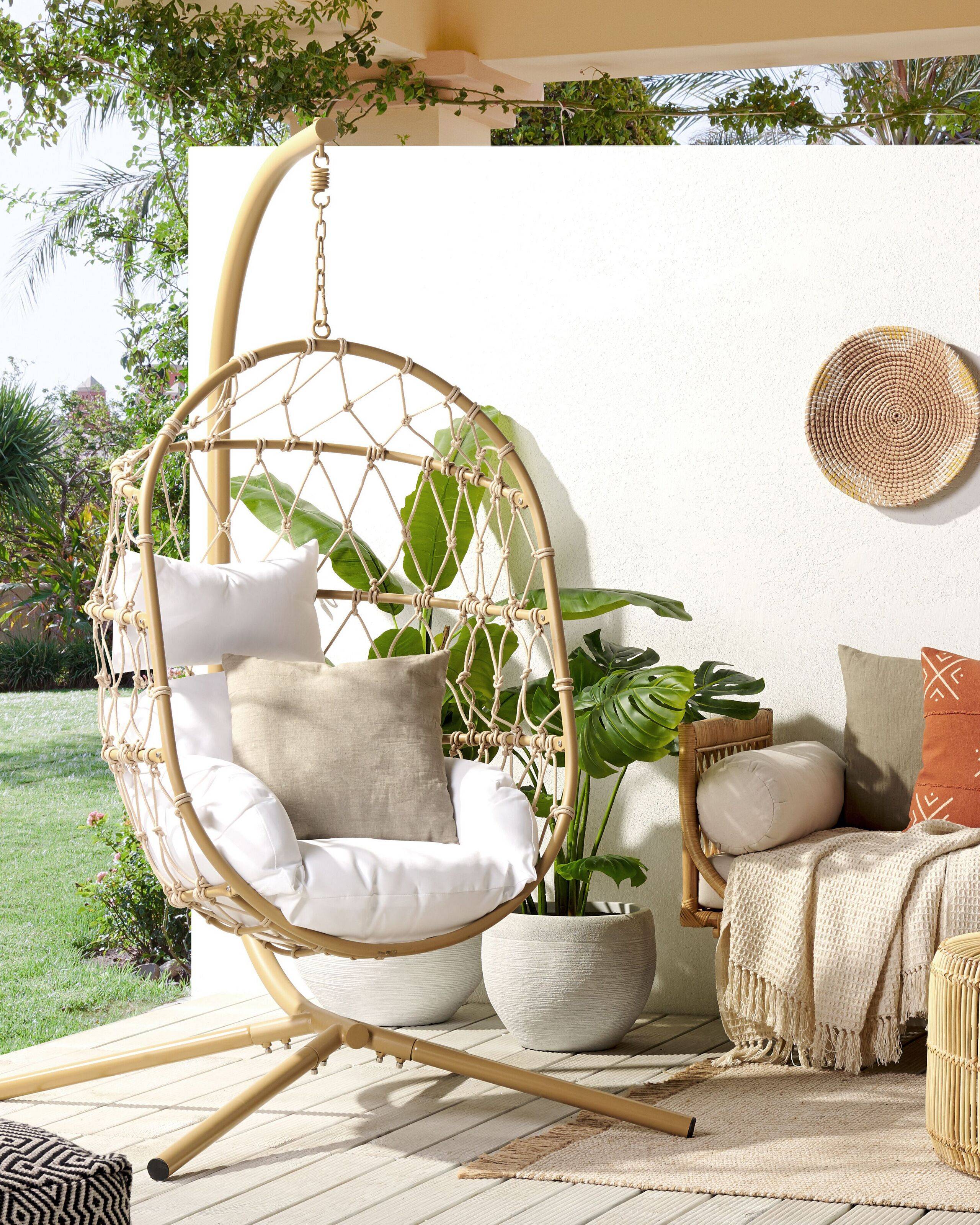 Beliani - Chaise porte-à-faux Tissu Beige ADRIA - Beliani - Imagen 1