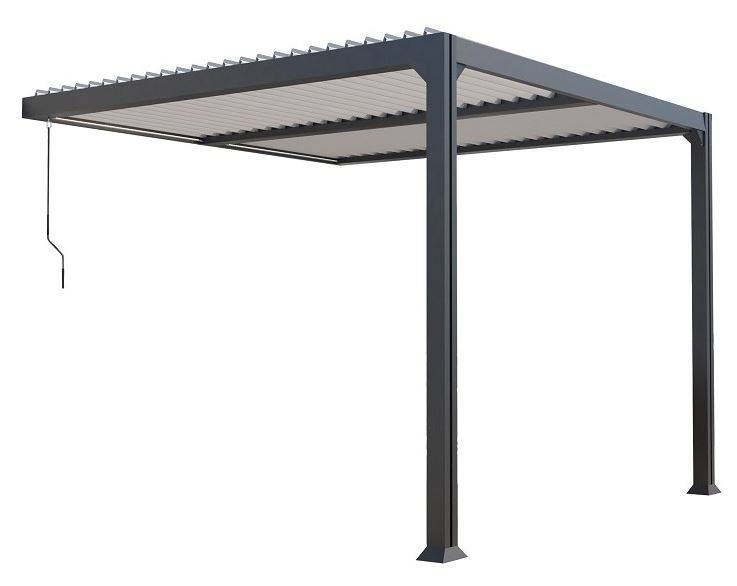 Couleurs du monde - Miami - Pergola adossée bioclimatique 3x3m en aluminium  - Couleurs du Monde - Imagen 1