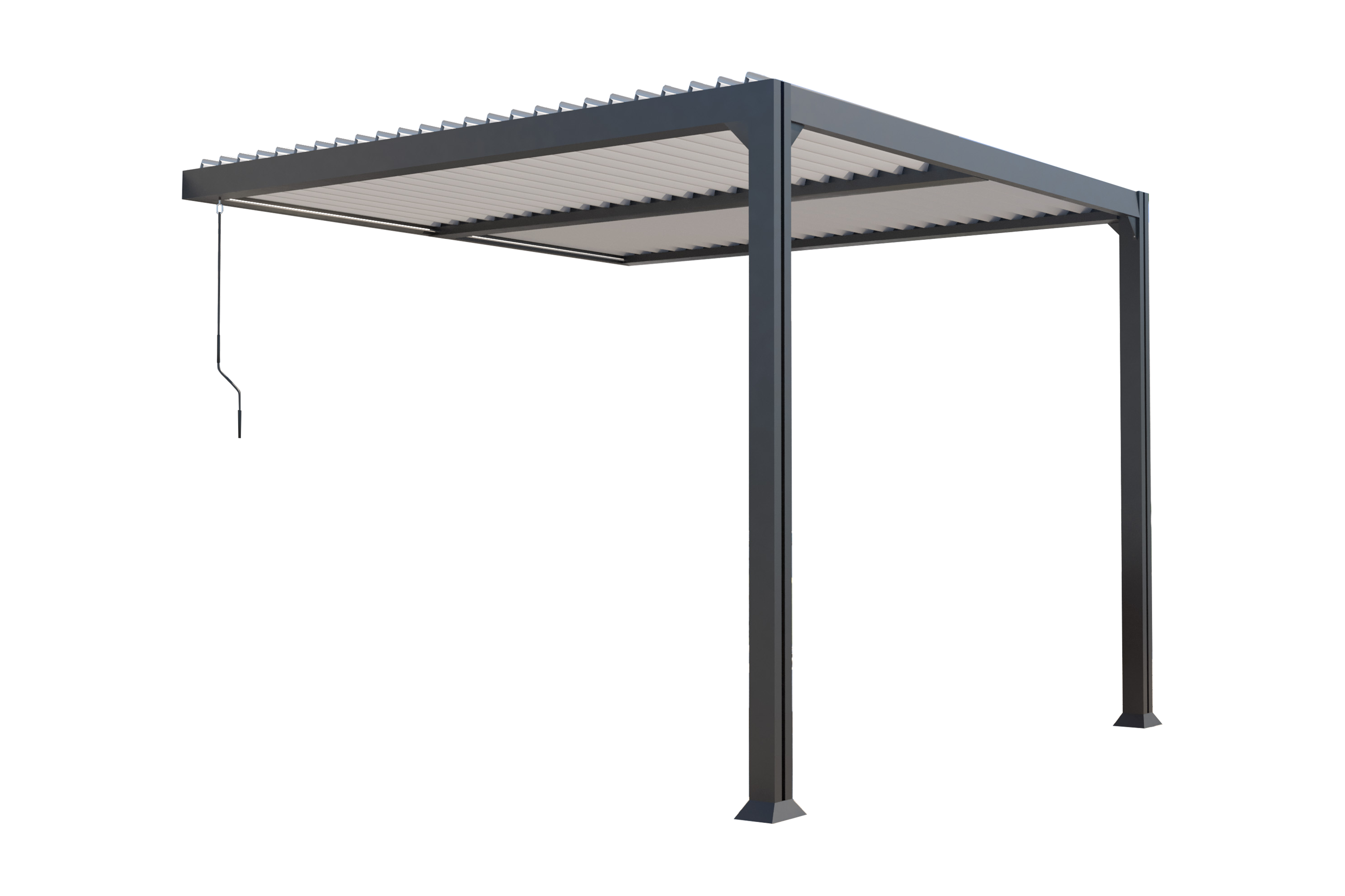 Couleurs du monde - Miami - Pergola adossée bioclimatique 3x3m en aluminium  - Couleurs du Monde - Imagen 3