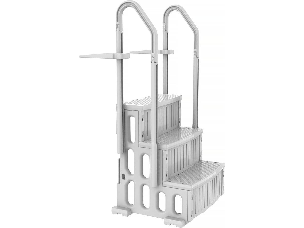 Habitat Et Jardin - Escalier Simple De Piscine "nathan" - 3 Marches - En Plastique -habitat Et Jardin - Image 1