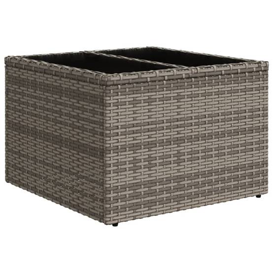 Salon de jardin 8 personnes Résine tressée Ensemble modulable avec table basse Gris – ComfortXL Outdoor Living - Image 5
