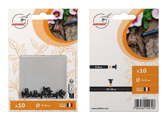 Jardibric - Jardibric - Lot de 10 Bouchons Cannelés Ø6 mm pour Arrosage Goutte à Goutte - Raccords de Fermeture pour Conduite Secondaire d'Irrigation - Image 4
