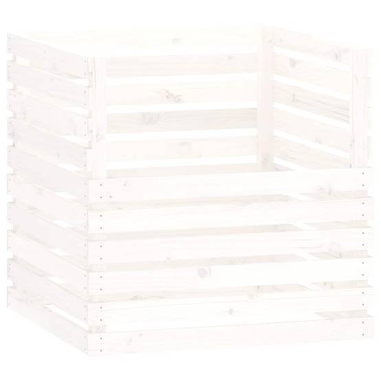 Composteur bois de pin blanc 80 x 80 x 78 cm - PANGIVO - Image 2