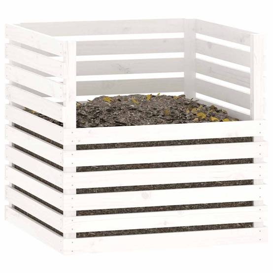 Composteur bois de pin blanc 80 x 80 x 78 cm - PANGIVO - Image 4