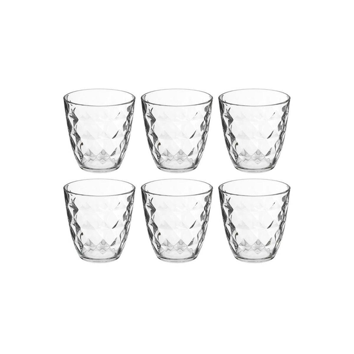 Lot de 6 Gobelets Bas "Fabi'Eau" 25cl Transparent